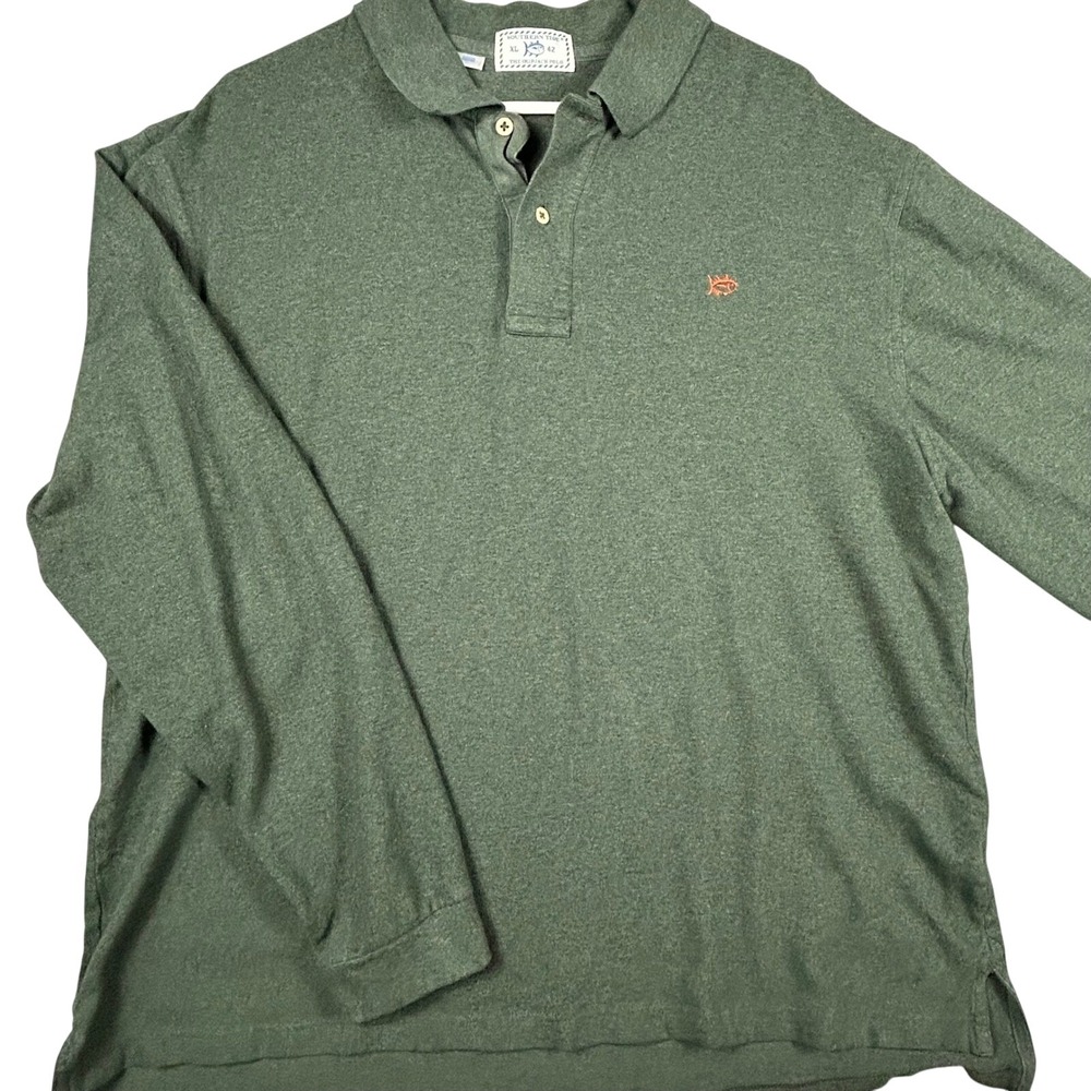 Southern‎ Tide Mens Skipjack Long Sleeve Polo Shirt Green XL